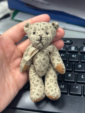 Monogram Mini Bear Plush in Beige